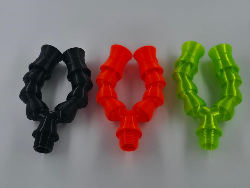 3DReeF Dual Random Flow Generator Kit Compatible with Fluval Flex 32.5, 1/2in RFG Nozzles, Reef Safe PETG, Includes Loc-Line and Y Fitting (Black) - Image 5